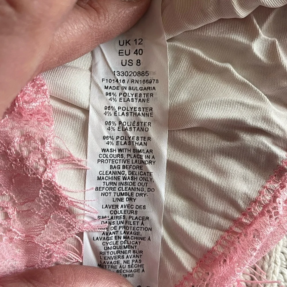 NWT Topshop Mini Lace Crinkle Dress Women’s Size 8 - Picture 11 of 16
